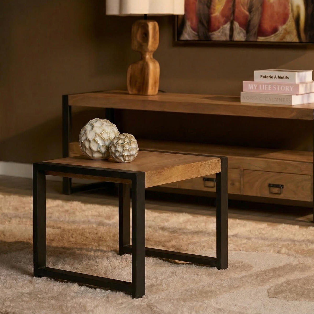 BEISTELLTISCH Britt Braun 60/60/45 cm - Braun, Holz (60/60/45cm) - Starfurn