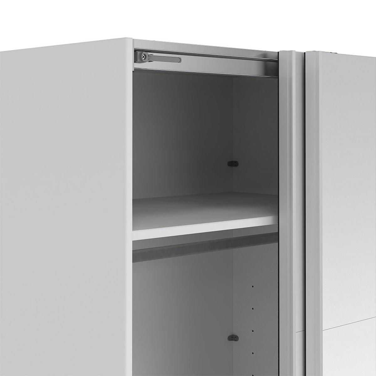 SCHIEBETÜRENSCHRANK, Catania, Weiß, Holzwerkstoff, 179 x 67 x 221 cm - Weiß, Holzwerkstoff (179/221/67cm) - ebuy24