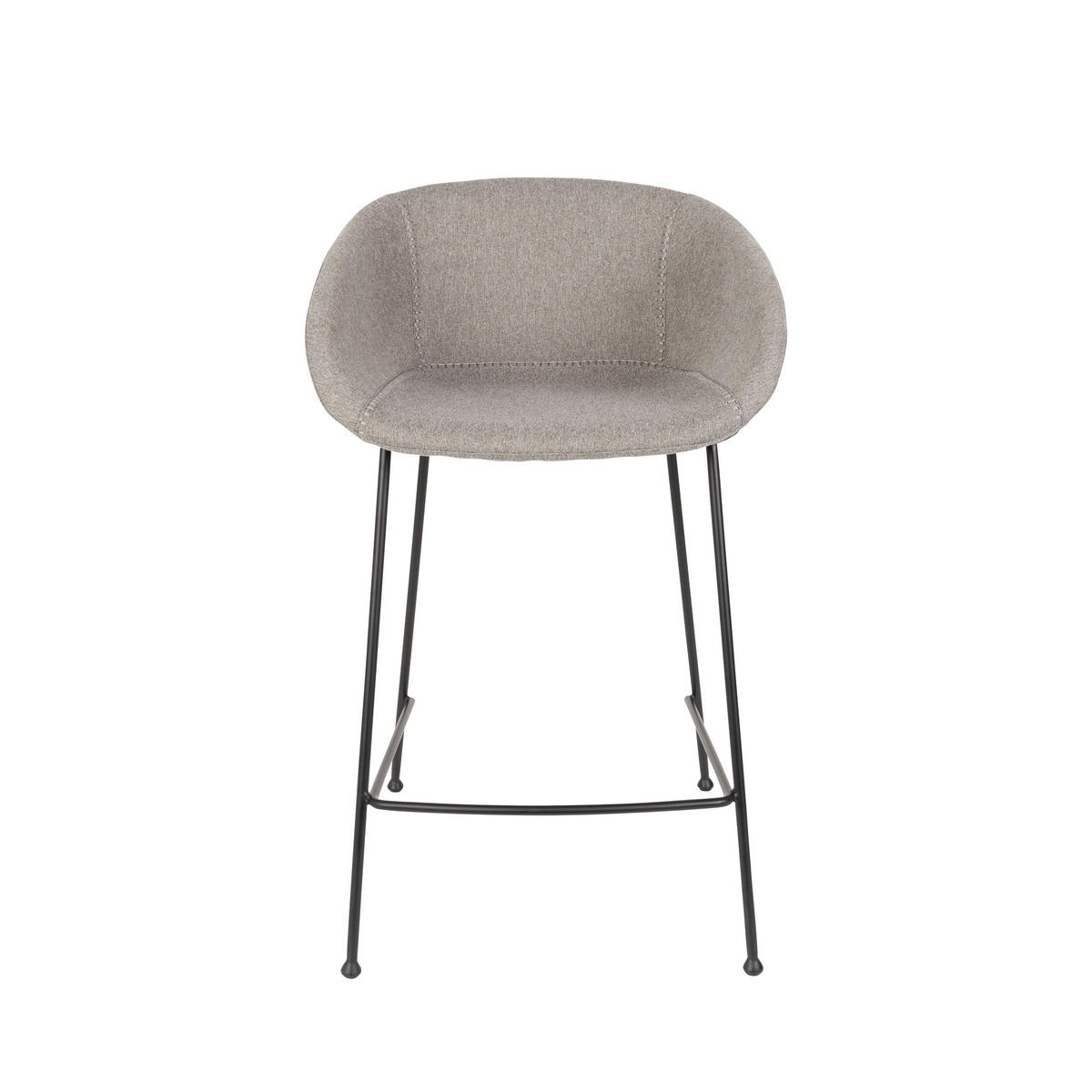 BARHOCKER Feston Rückenlehne 65 cm Grau - 2 er Set - Grau, Textil (54.5/88.5/53cm) - Zuiver