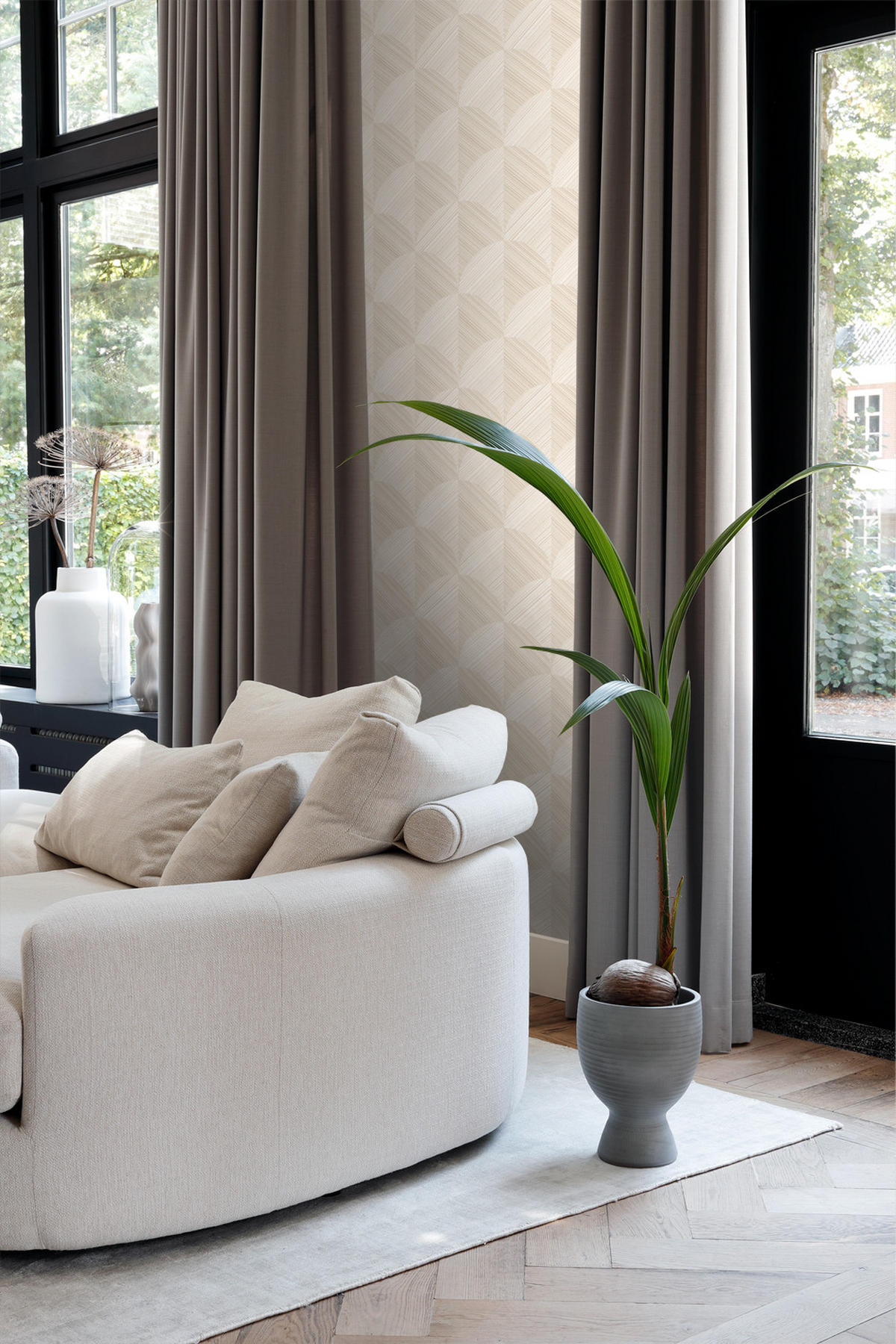 TAPETE 3D Muster 53 cm x 10.05 m - Beige, Papier (53/1000cm) - Origin Wallcoverings