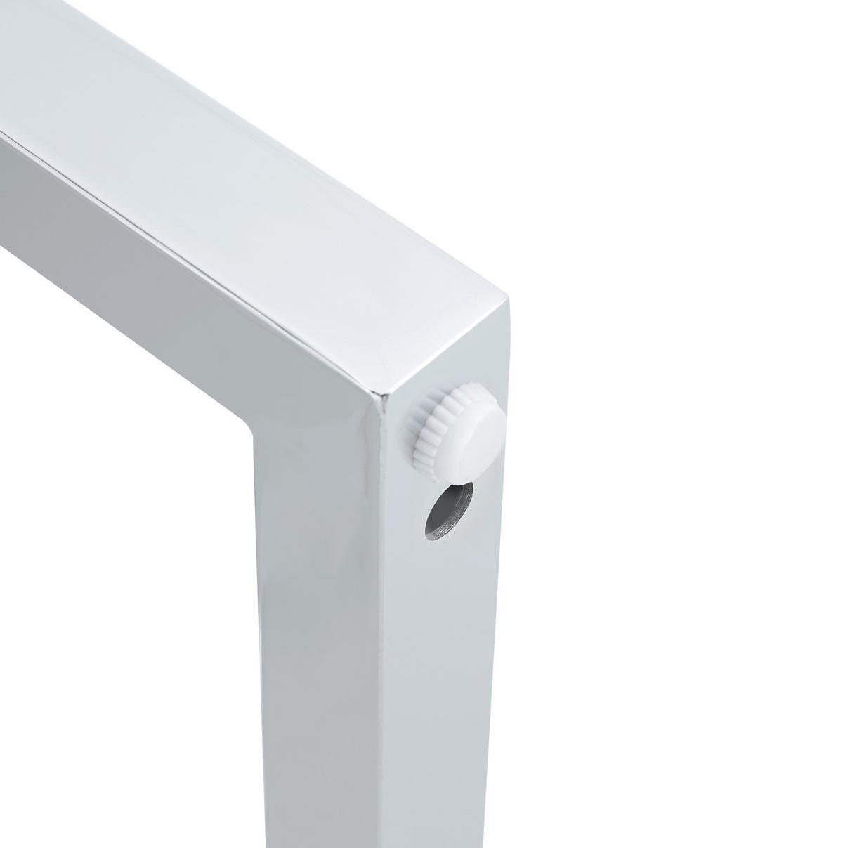 BARSTUHL 2er-Set gepolstert 91,4 cm PU Weiß Silber - Silberfarben, Metall (53.3/91.4/48.1cm) - Meubliv