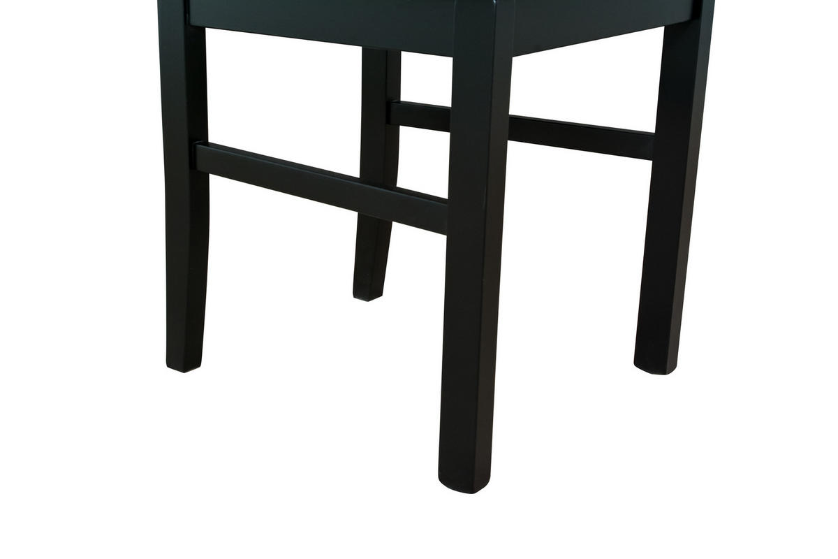 STUHL 2er ONTIKA 1, schwarz - Schwarz/Grau, Holz (43/94/40cm) - Leaf Design