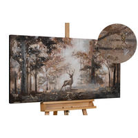 ÖLGEMÄLDE 120/60 cm - Goldfarben/Braun, Holz/Textil (120/60cm) - KUNSTLOFT