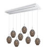 HÄNGELEUCHTE Echos 8-flammig Rauch Ø 18cm - Anthrazit/Weiß, Glas (18/18/20cm) - s.luce