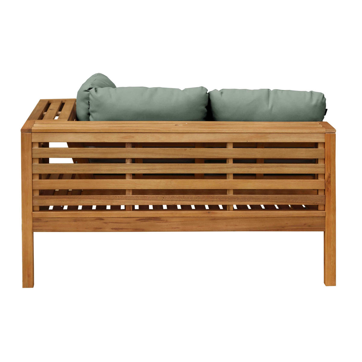 GARTENSOFA, Salbeigrün - Grün, Holz (80/63/120cm) - Oviala