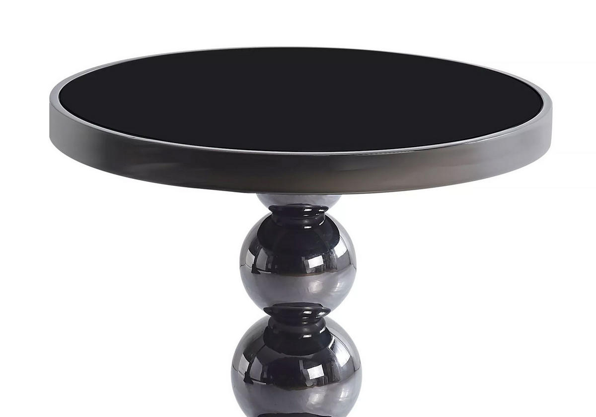 COUCHTISCH Rima schwarz 50 / 50 / 56cm - Schwarz, Glas/Holz (50/50/56cm) - Feldmann-Wohnen