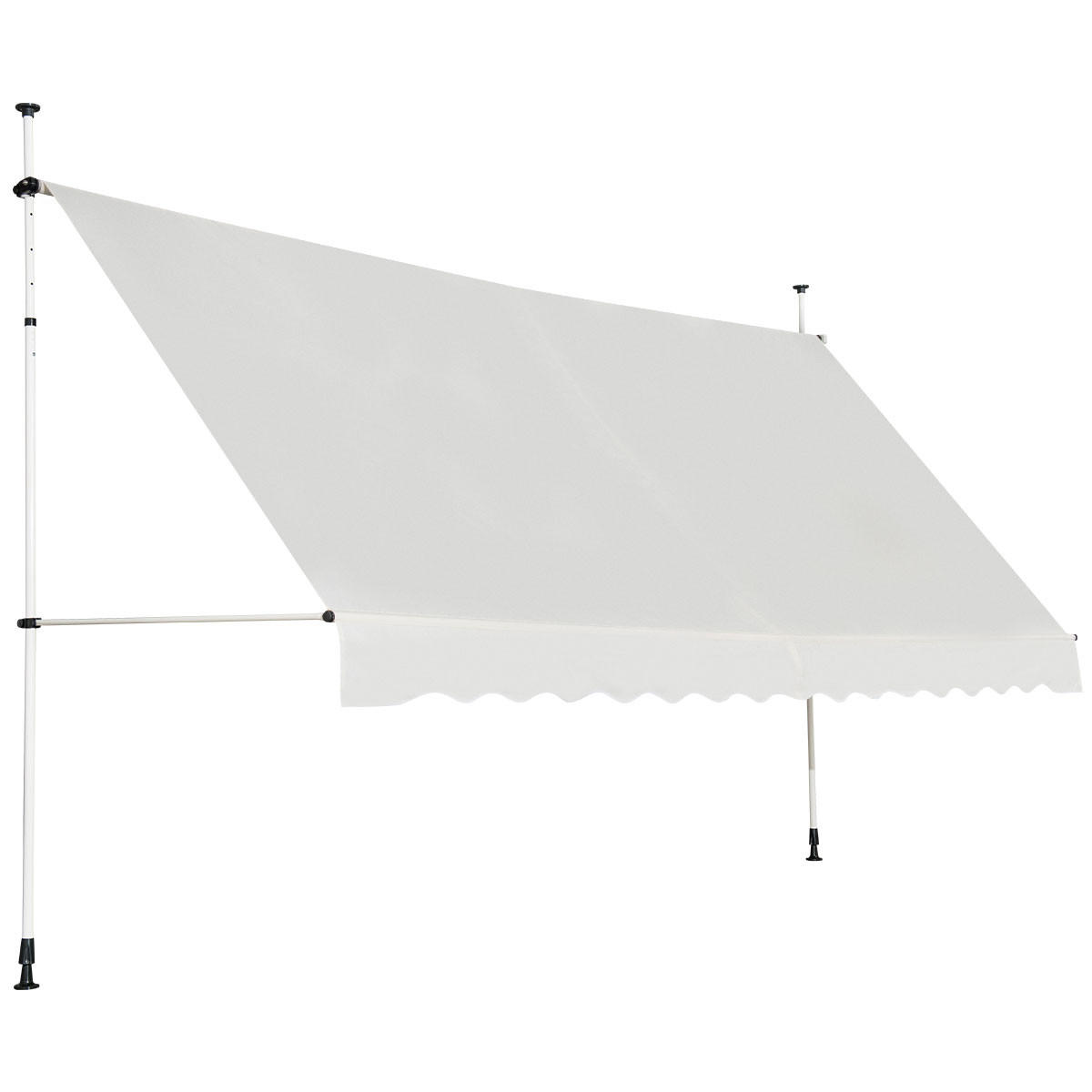 KLEMMMARKISE 400cm Beige - Beige, Metall (395/300/125cm) - COSTWAY