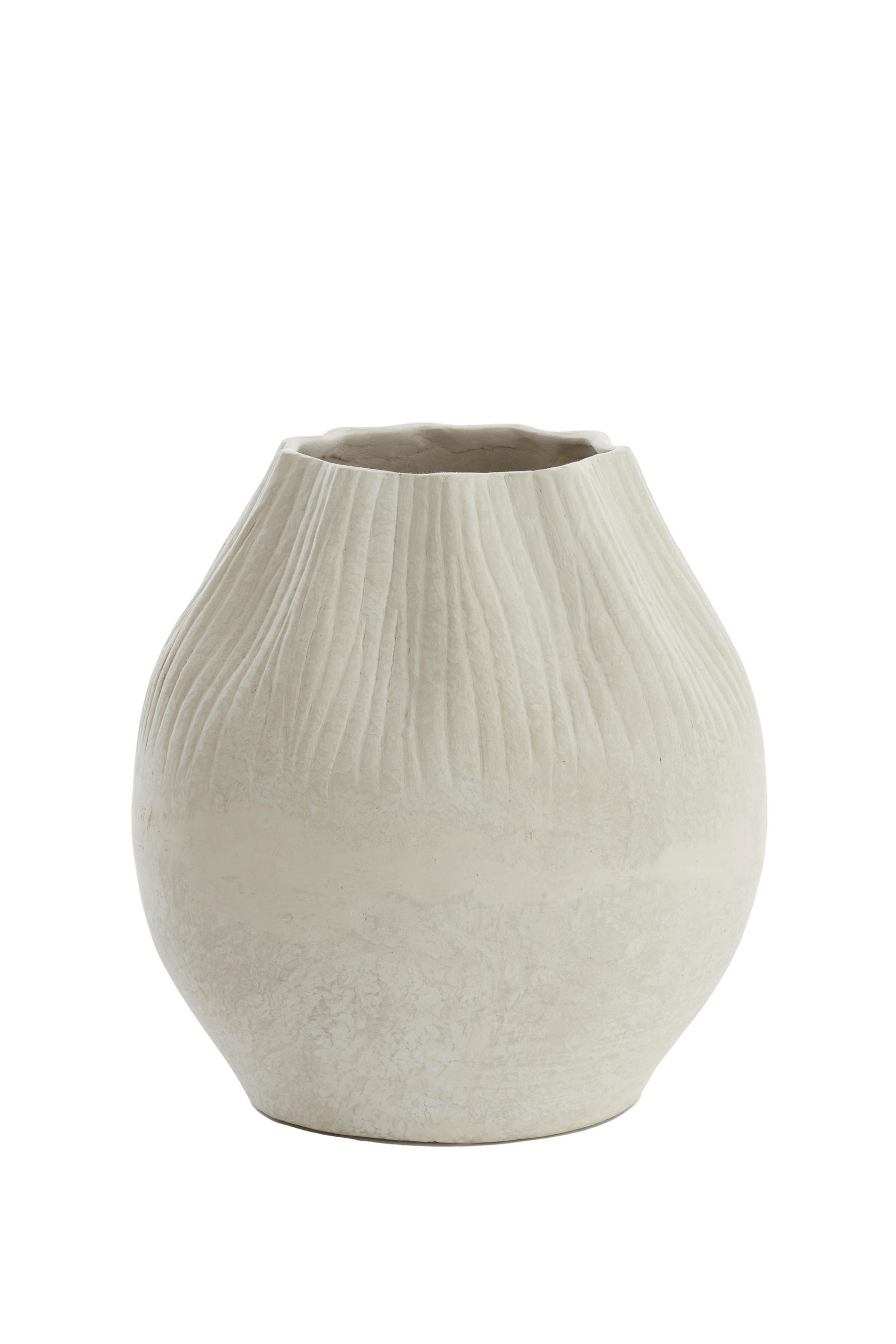 VASE Acda Weiß Ø43,5/46 cm - Weiß, Papier (46cm) - Light & Living