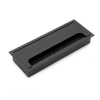 KABELDURCHFÜHRUNGSTÜLLEN Quadrum, rechteckig, 269x80mm, versenkt, Aluminium, Schwarz metallic - Schwarz, Metall (17.5/17/7cm) - EMUCA