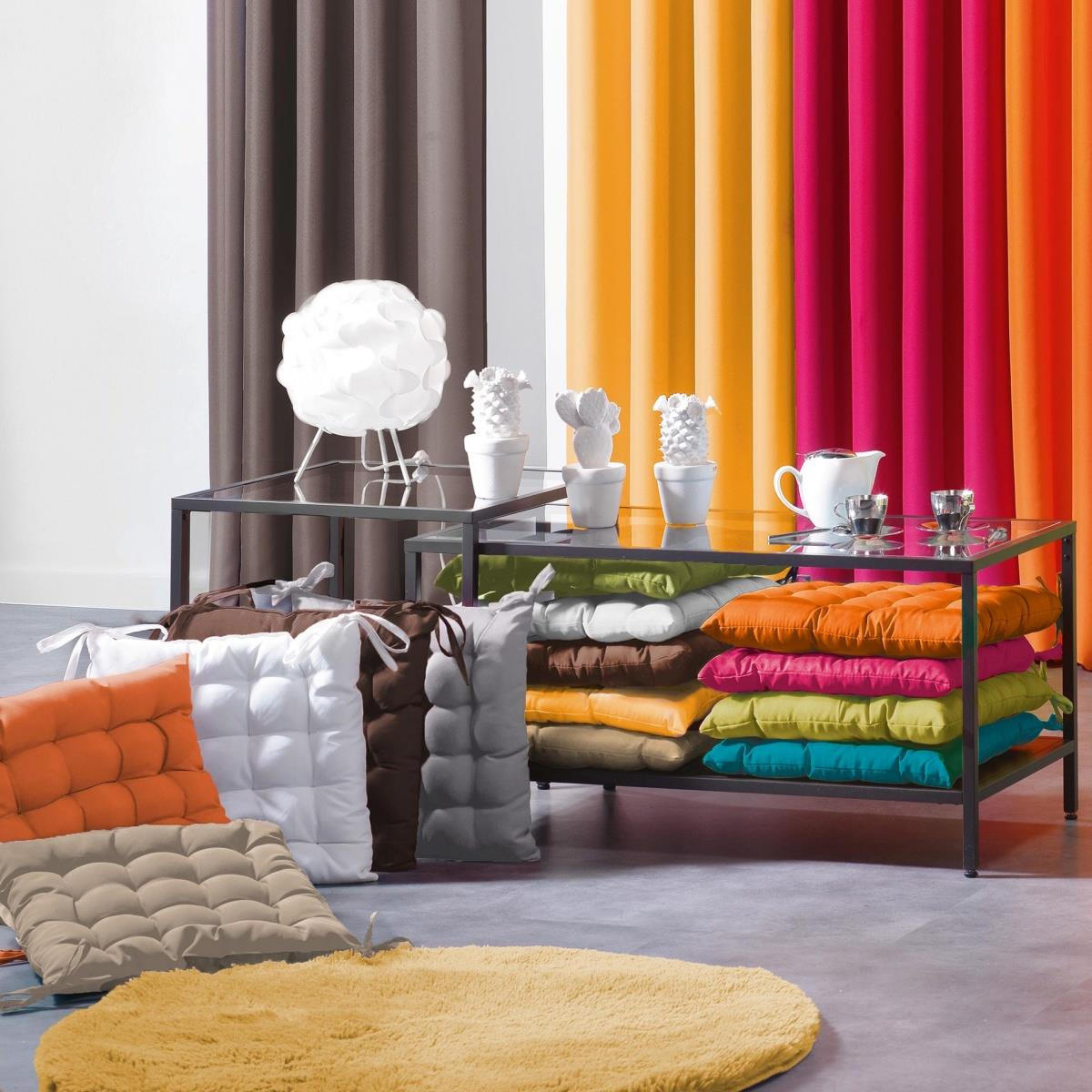 STUHLKISSEN Essentiel 40/40 cm - Hellgrau, Textil (40cm) - Douceur d´intérieur
