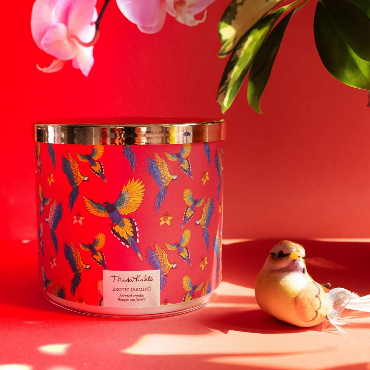 DUFTKERZE Kahlo - Rot, Naturmaterialien/Glas (10cm)