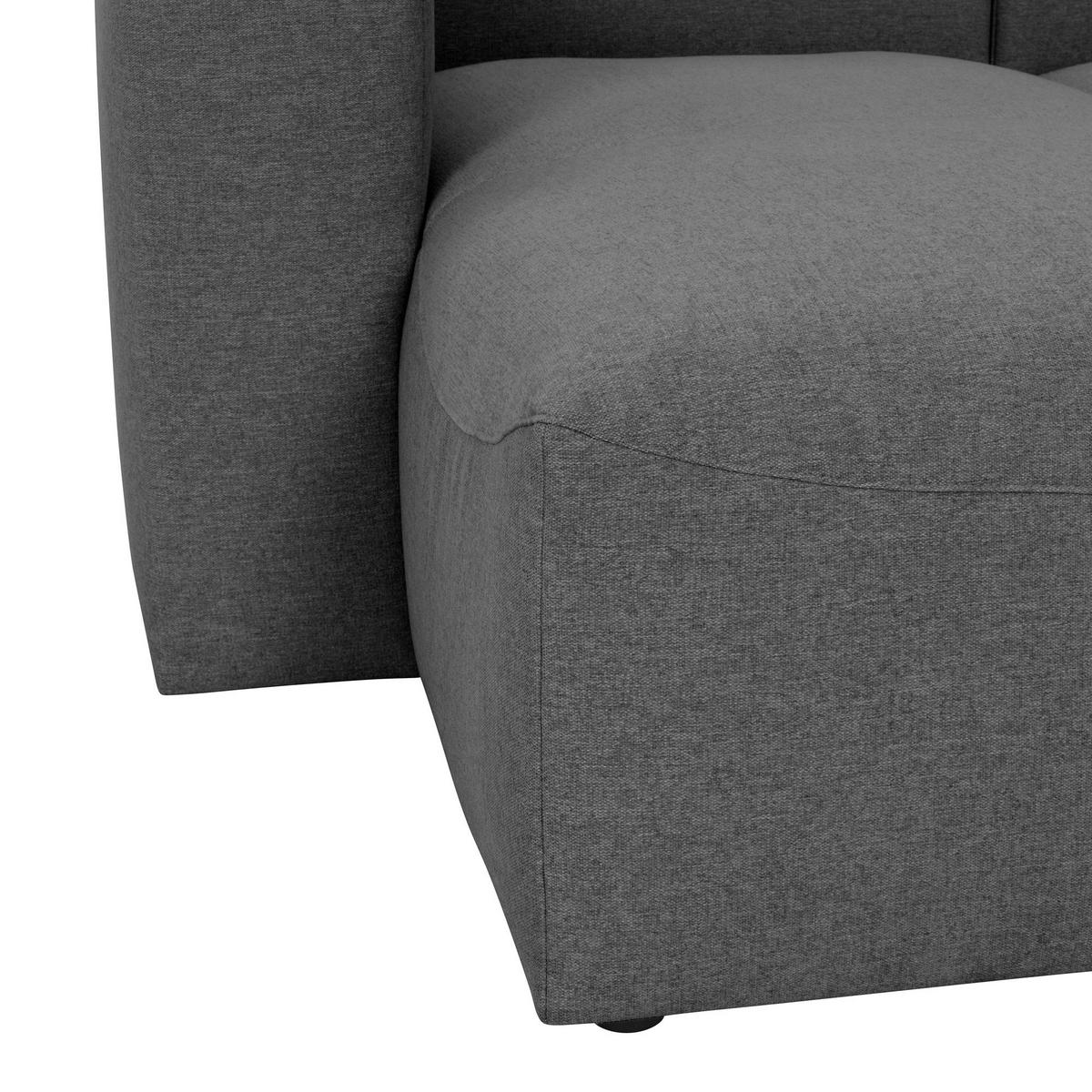 WOHNLANDSCHAFT 2 Kattrina Flachgewebe anthrazit - Anthrazit, Kunststoff (275/73/235cm) - 58aufmkessel