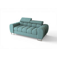 SOFA 2-sitzer Bastien In Stoff Moly - Blau, Holzwerkstoff/Textil (195/95/97cm) - Fun Möbel