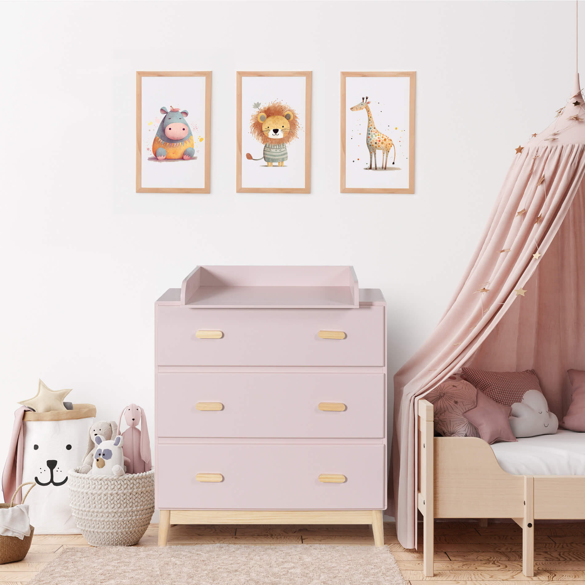 WICKELTISCH Rosa 42/80/100 cm - Pink, Holzwerkstoff (42/100/80cm) - Mobili Rebecca
