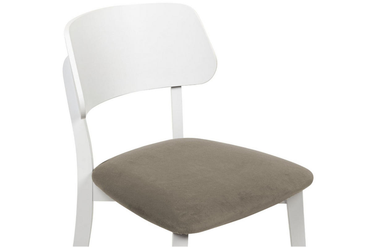 ESSZIMMERSTÜHLE VINIS (2er-Set), beige / weiß - Beige/Weiß, Holz/Buchenholz (47/81/45cm) - KONSIMO®
