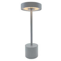 TOUCH-TISCHLAMPE ROBY grau - Grau, Metall (11.8/11.8/30cm) - Lumisky