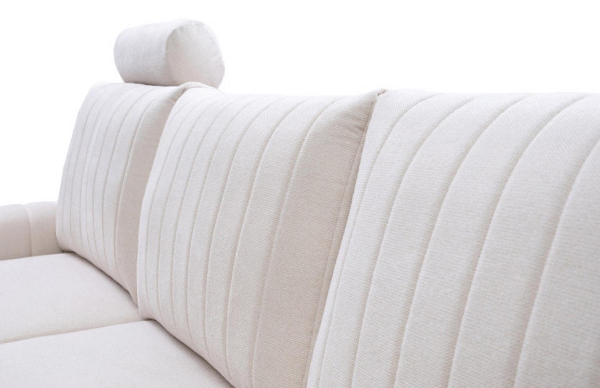 ECKSOFA Creme Mango Mit Schlaffunktion Links - Beige, Naturmaterialen/Textil (251/164cm) - Sepro Meble