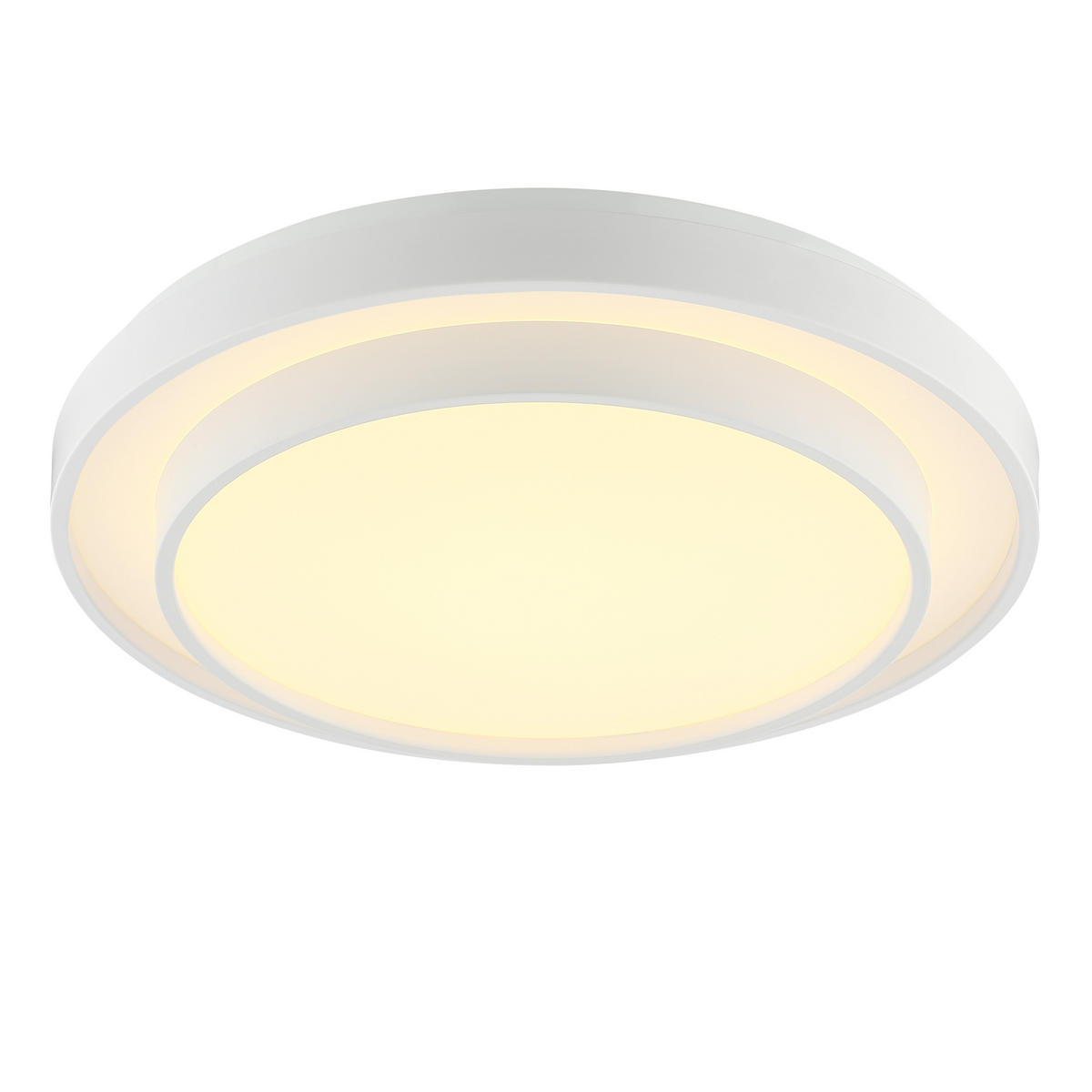 LED DECKENLEUCHTE Faruz Weiß 37,3/37,3/8,5 cm - Weiß, Metall (37.3/37.3/8.5cm) - Brilliant