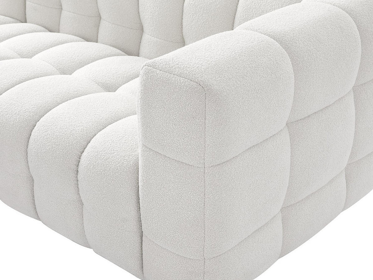 SOFA - 4 Personen - stoff - weiß Lerici - Weiß, Holz/Textil (260/74/158cm) - Vente-Unique