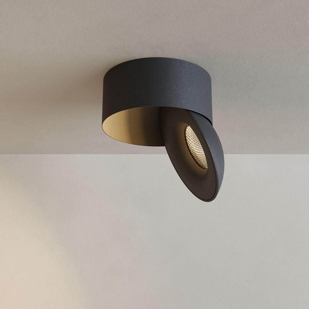 s.luce Led-Aufbauleuchte Schwarz 10.8x5x10.8 cm