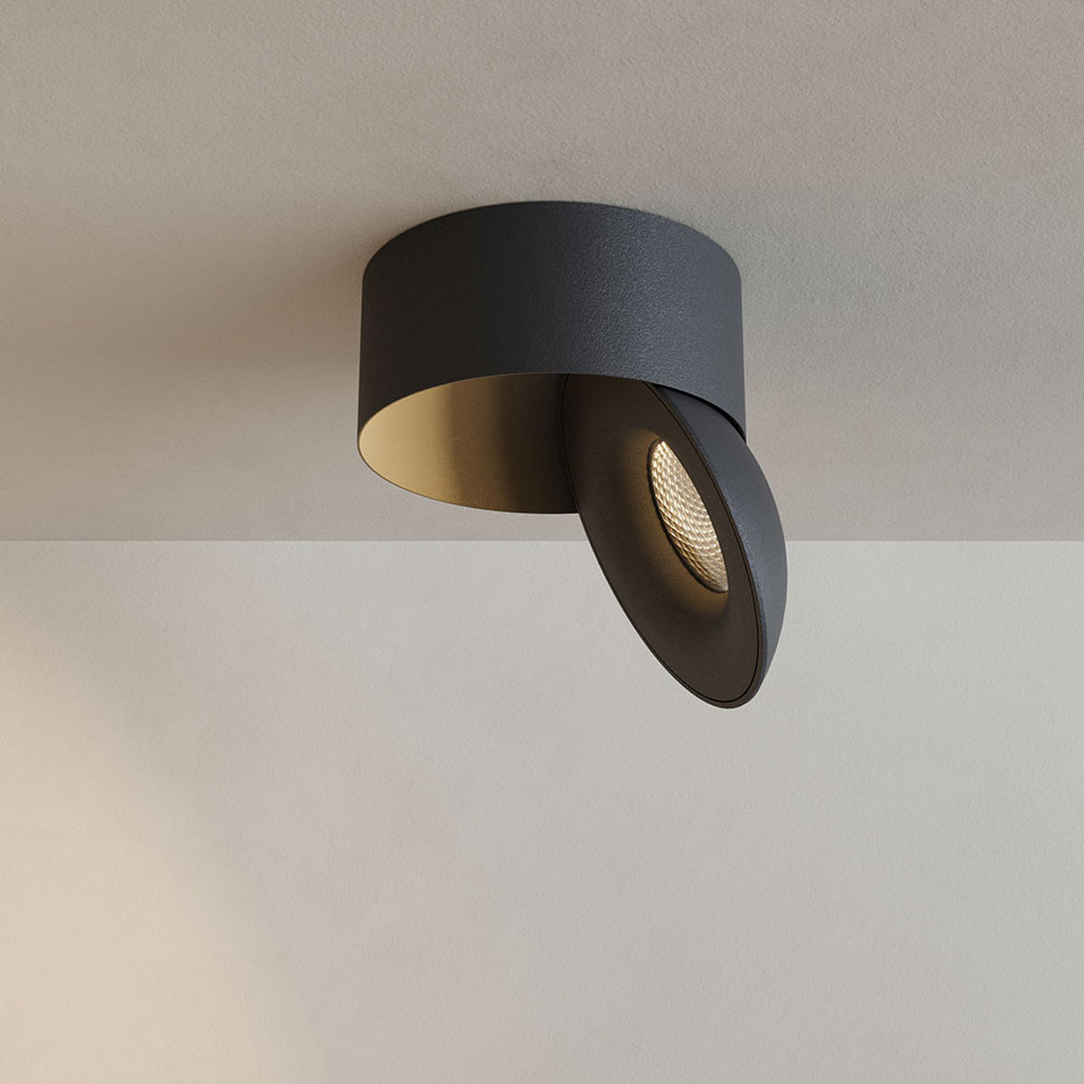 LED-AUFBAULEUCHTE Santa Neo Schwarz/Weiß Neutralweiß - Schwarz/Weiß, Metall (10.8/10.8/5cm) - s.luce