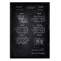 POSTER Lego Bausteine Patent A3 Rahmenlos - Klar, Papier (29.7/5/42cm) - Nacnic