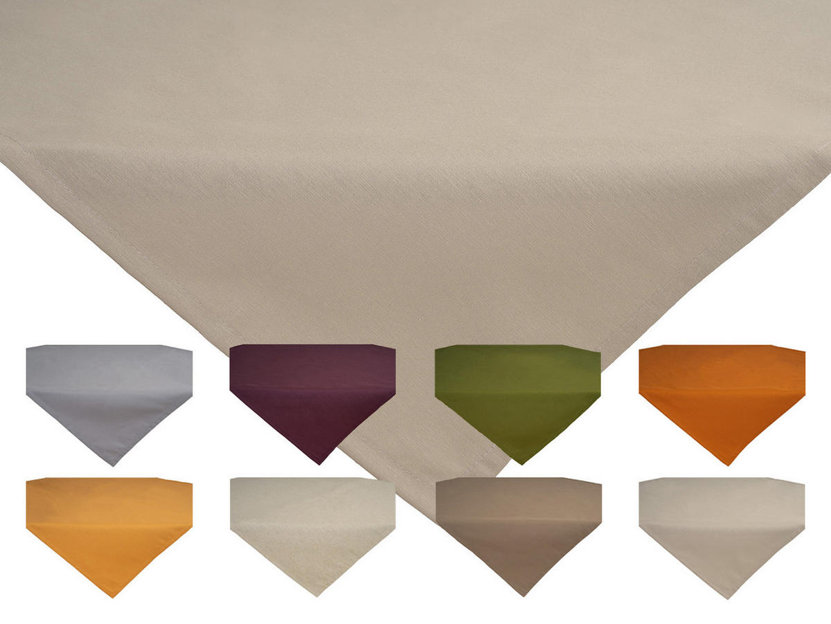 MITTELDECKE Wunschton taupe 80/80 cm - Taupe, Textil (80/80cm) - beties Heimtextil