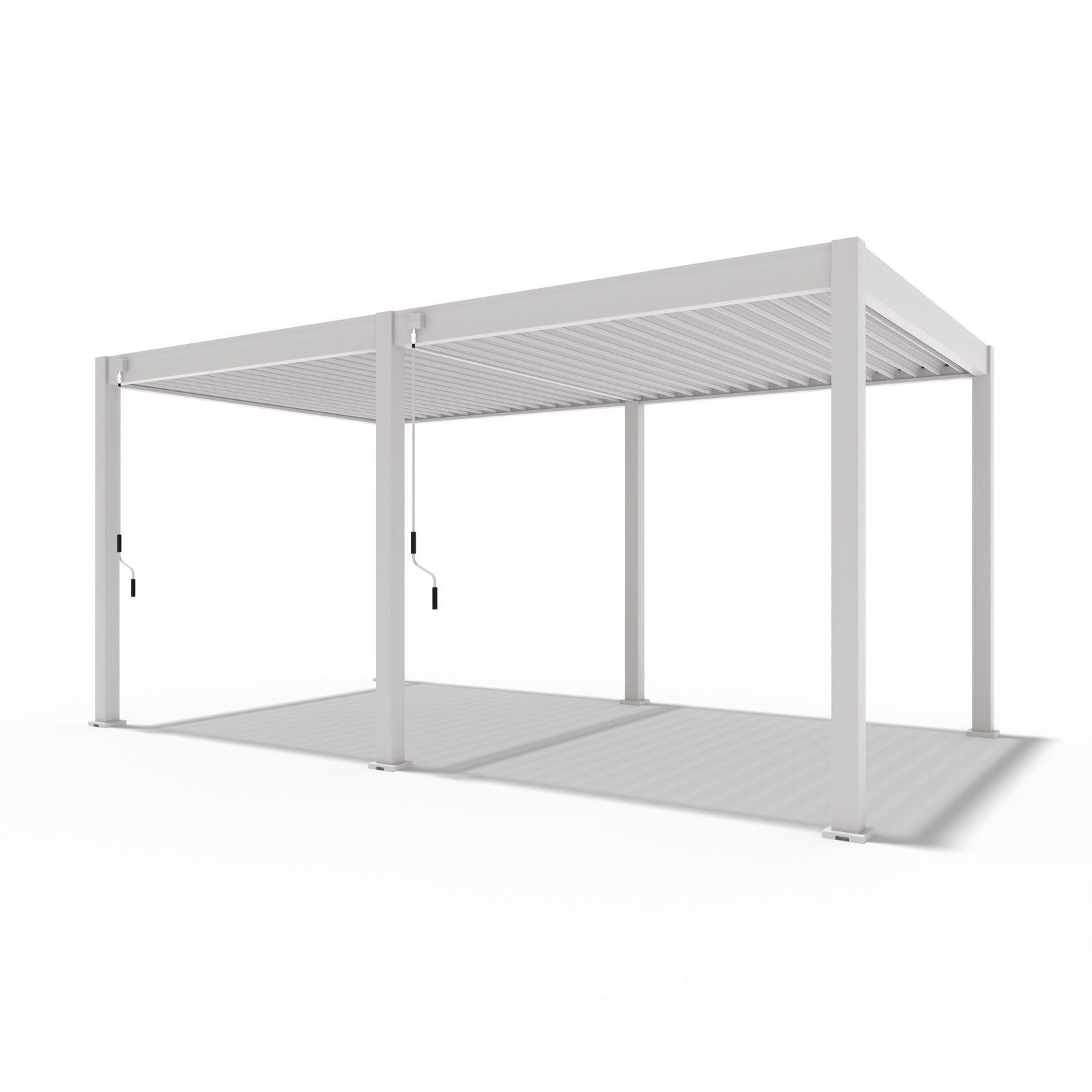 PERGOLA Trumpf Alu-Stahl Pavillon 3 x 5,3 M sand Pergola - Beige, Metall (4000/255/3000cm) - PergoLine