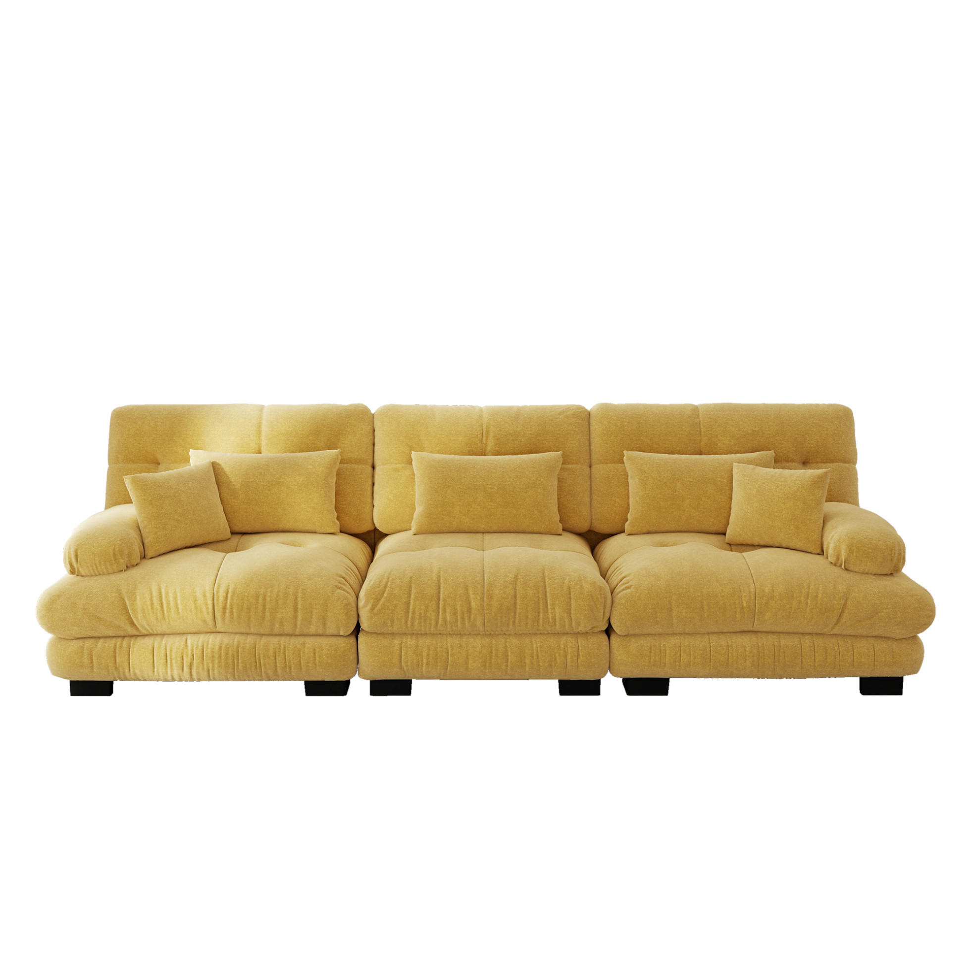 Flora Grace Sofa Gelb 77x81x313 cm