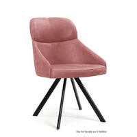 ESSZIMMERSTUHL drehbar (6er-Set) Diann 52x82x63 Schwarz/Rosewood - Dunkelrosa/Schwarz, Kunststoff (63/82/52cm) - 58aufmkessel