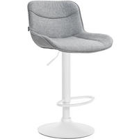 BARHOCKER Stoff grau - Weiß/Grau, Textil/Metall (49/85/51cm) - CLP