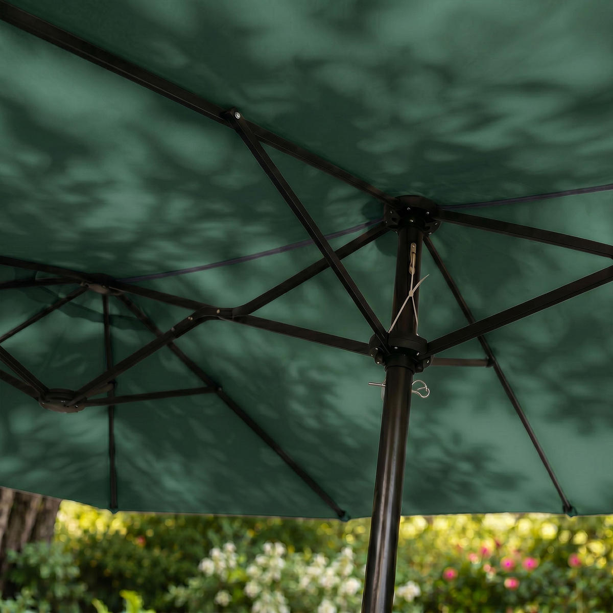 SONNENSCHRIM Grün 245/460 cm - Schwarz/Grün, Metall (460/270cm) - Akord