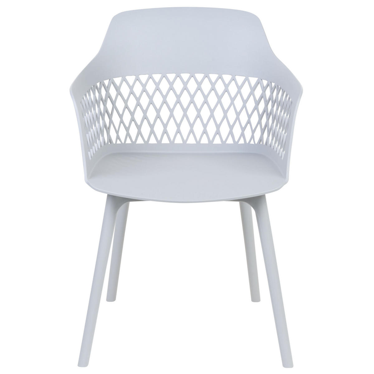 ESSZIMMERSTUHL 2er-Set Kunststoff Grau Almira - Grau, Kunststoff (54/84/50cm) - Beliani