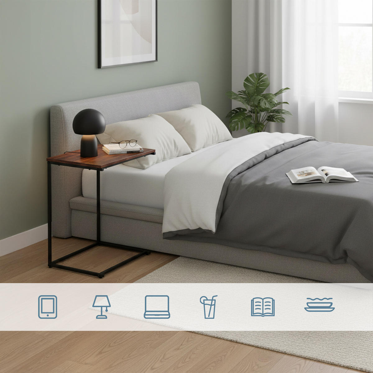 BEISTELLTISCH - Multicolor, Holzwerkstoff/Metall (35/55/60cm) - Relaxdays