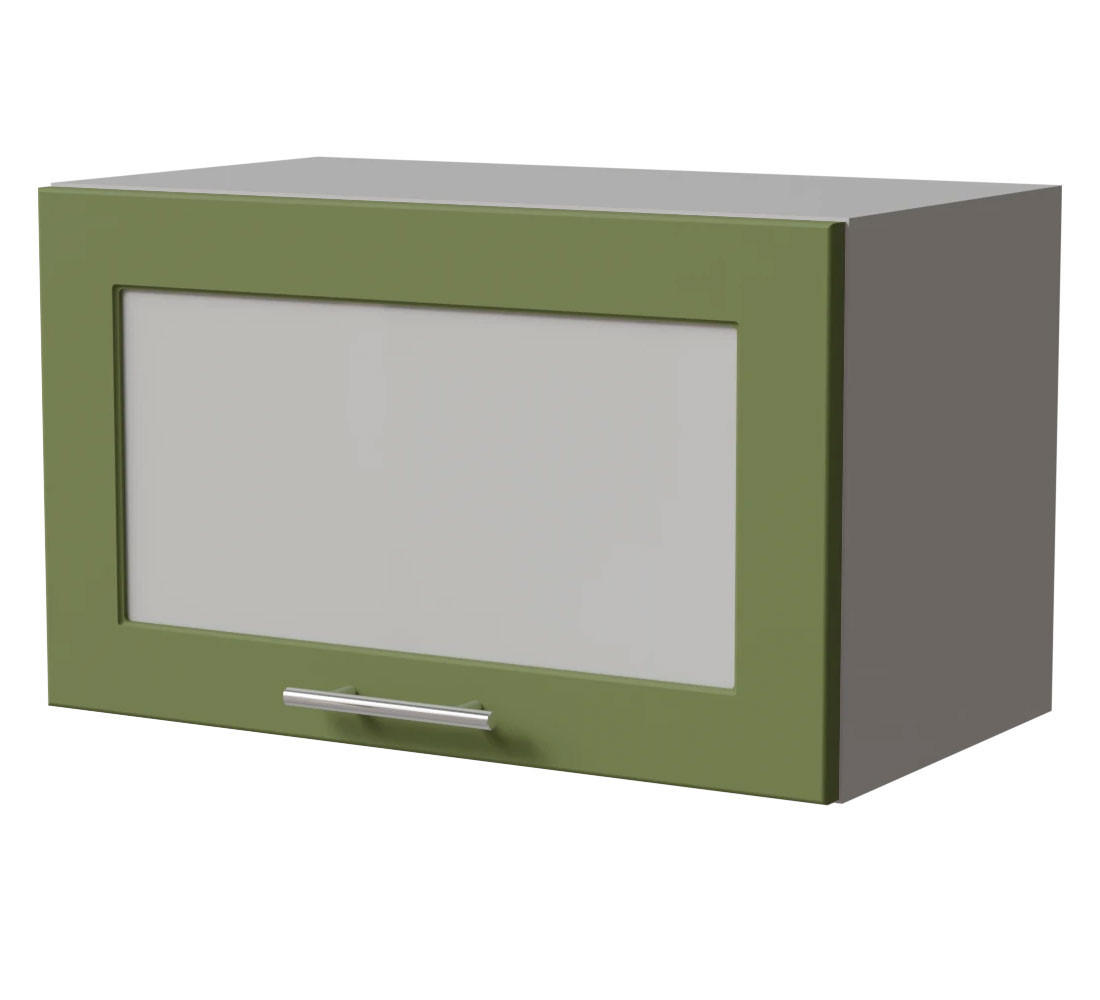 KLAPPHÄNGESCHRANK Brerra W4BS/60 Grau / RAL 6025 farngrün Matt 60 / 32,5 / 36cm - Grau/Grün, Holz/Holzwerkstoff (60/36/32.5cm) - Feldmann-Wohnen