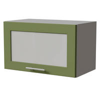 KLAPPHÄNGESCHRANK Brerra W4BS/60 Grau / RAL 6025 farngrün Matt 60 / 32,5 / 36cm - Grau/Grün, Holz/Holzwerkstoff (60/36/32.5cm) - Feldmann-Wohnen