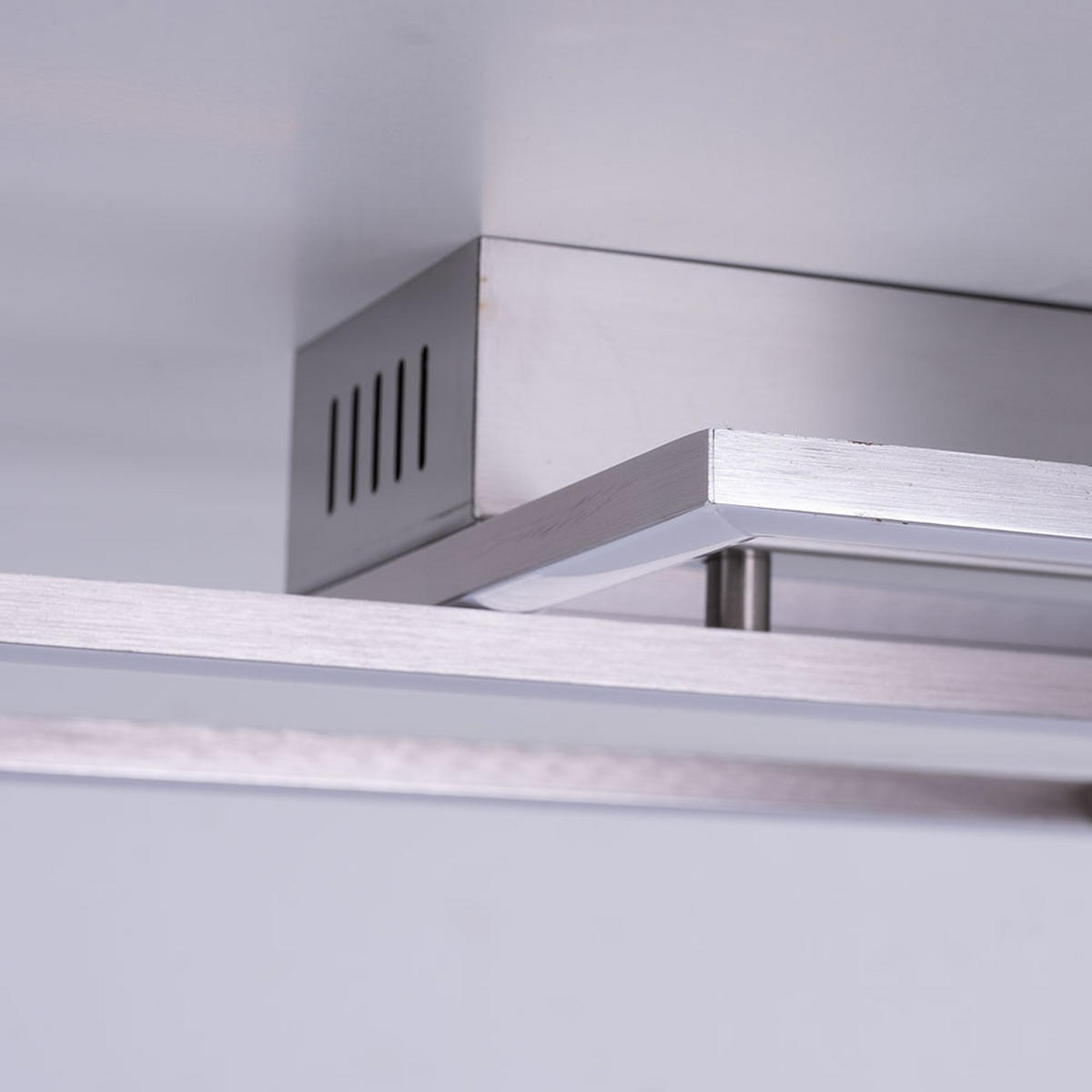 LED DECKENLEUCHTE Metall Opal Silber - Silberfarben, Metall (52/24.2/6.2cm)