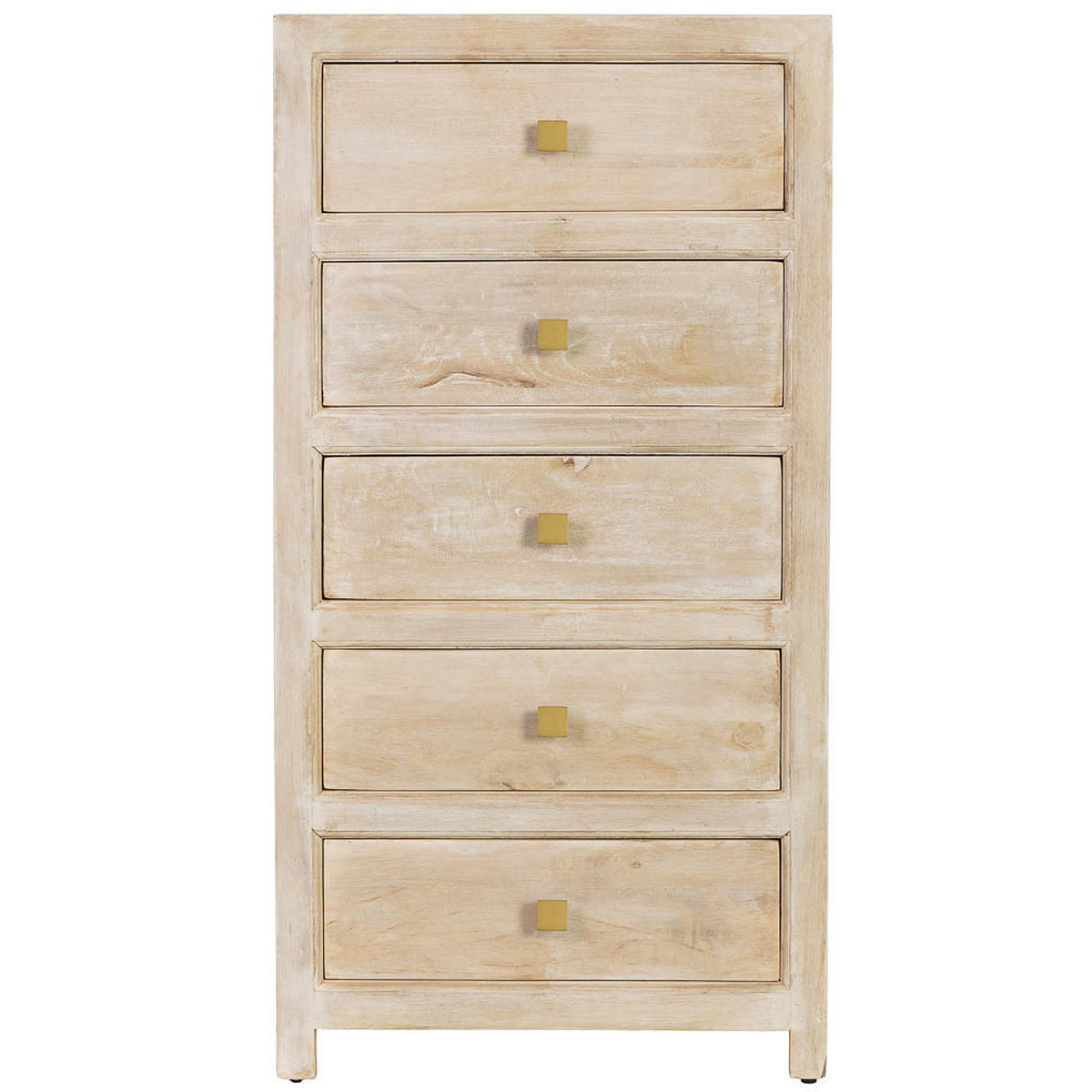 KOMMODE aus Holz, beige, 60x45x116cm - Beige, Holz (60/116/45cm) - Wanderlust