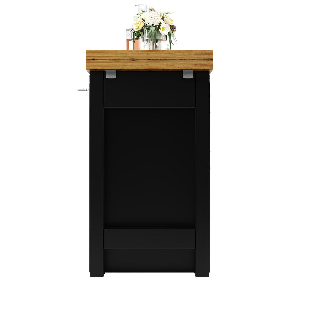 KÜCHENINSEL 360° Drehbar Stauraum Schwarz - Schwarz, Holzwerkstoff (120/72/40cm) - FLIEKS