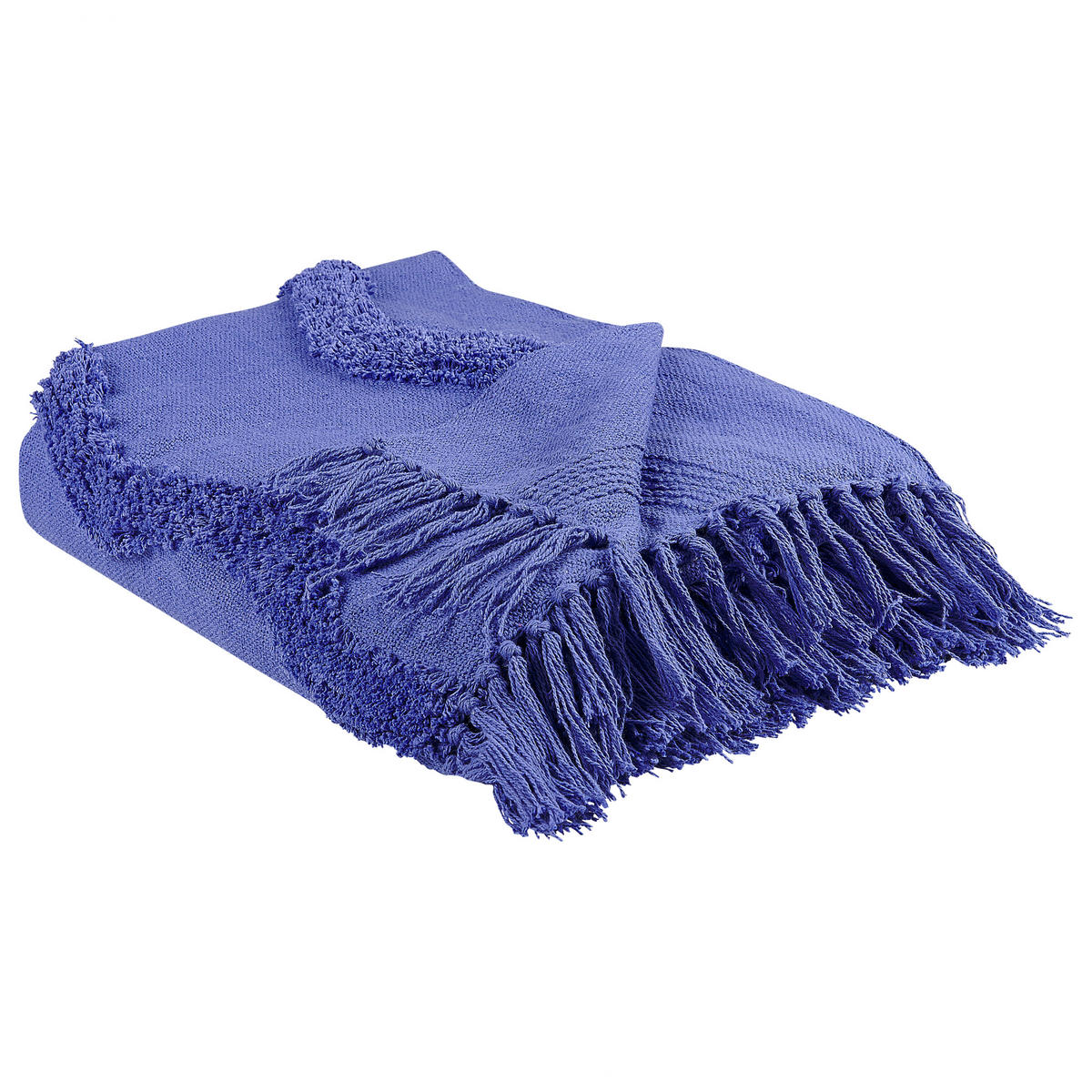 DECKE Purpur Khari 125/150 cm - Lila, Naturmaterialien/Textil (125/150cm) - Beliani