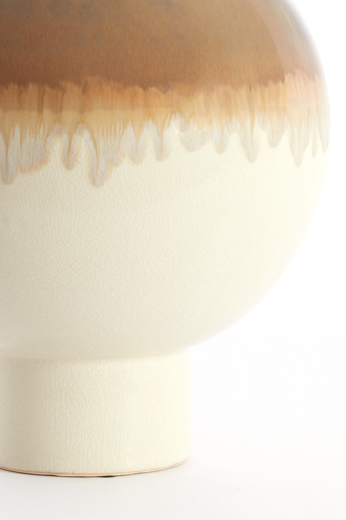 VAZE Zelata Weiß 34/34/46 cm - Weiß, Keramik (46cm) - Light & Living