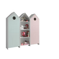 REGALSCHRANK Set Kania mit Standregal MDF+Holzwerkstoff Grün + Rosa - Pink/Grün, Holzwerkstoff (173/171/37cm) - 58aufmkessel