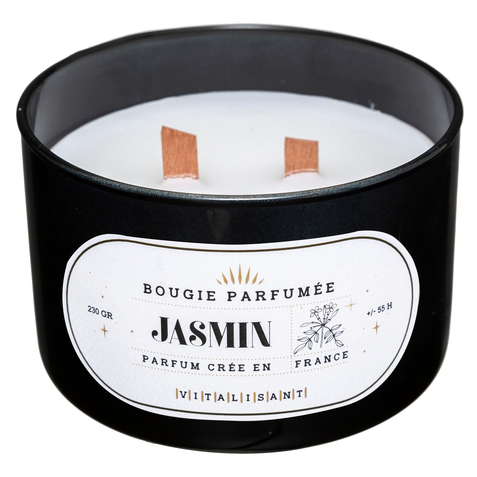 DUFTKERZE im Glas 12/12/8 cm - Schwarz, Paraffin (12/8cm) - Atmosphera Createur d´interieur
