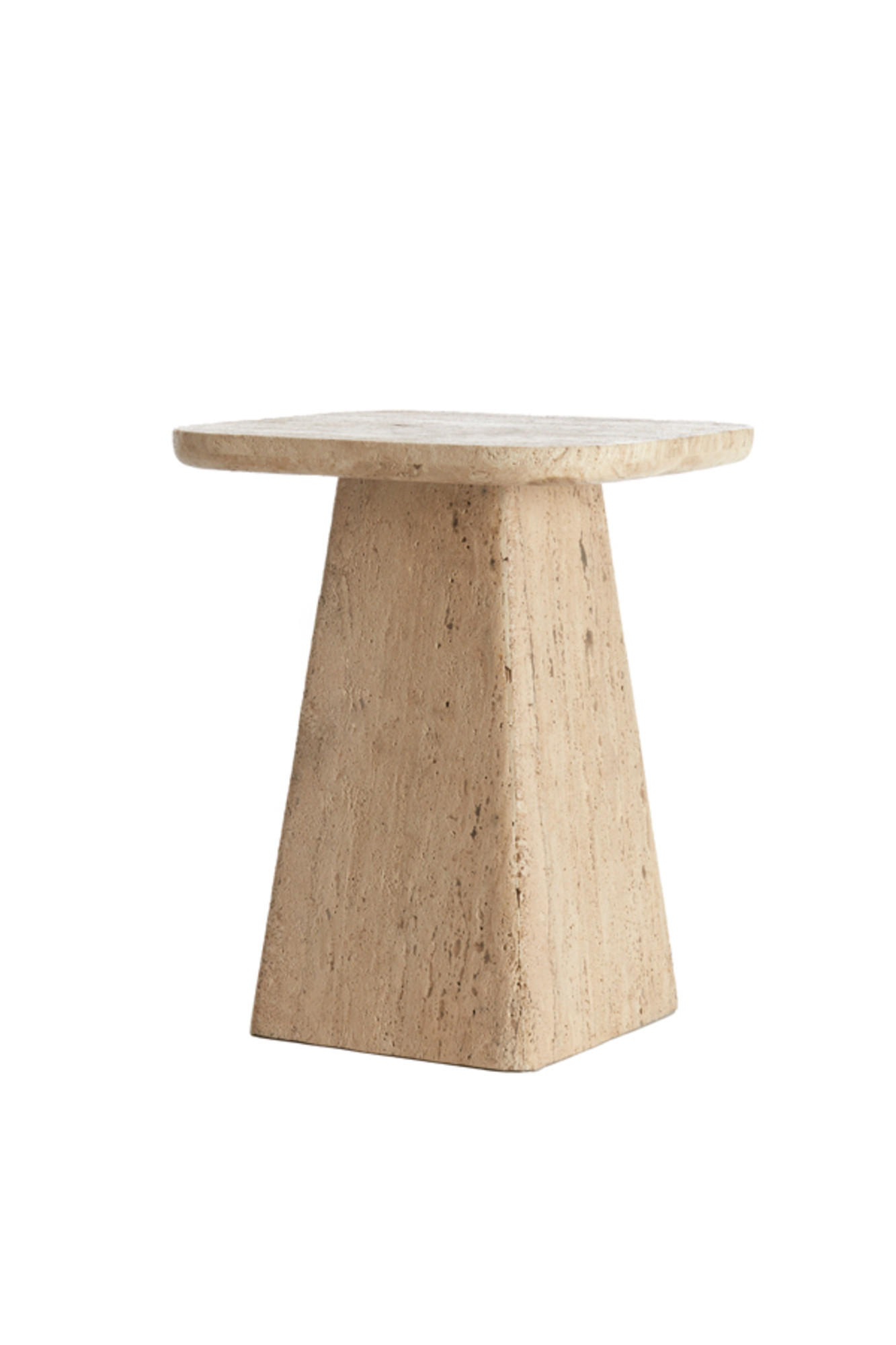 BEISTELLTISCH Kepami Braun 40/40/49 cm - Braun, Stein (40/40/49cm) - Light & Living
