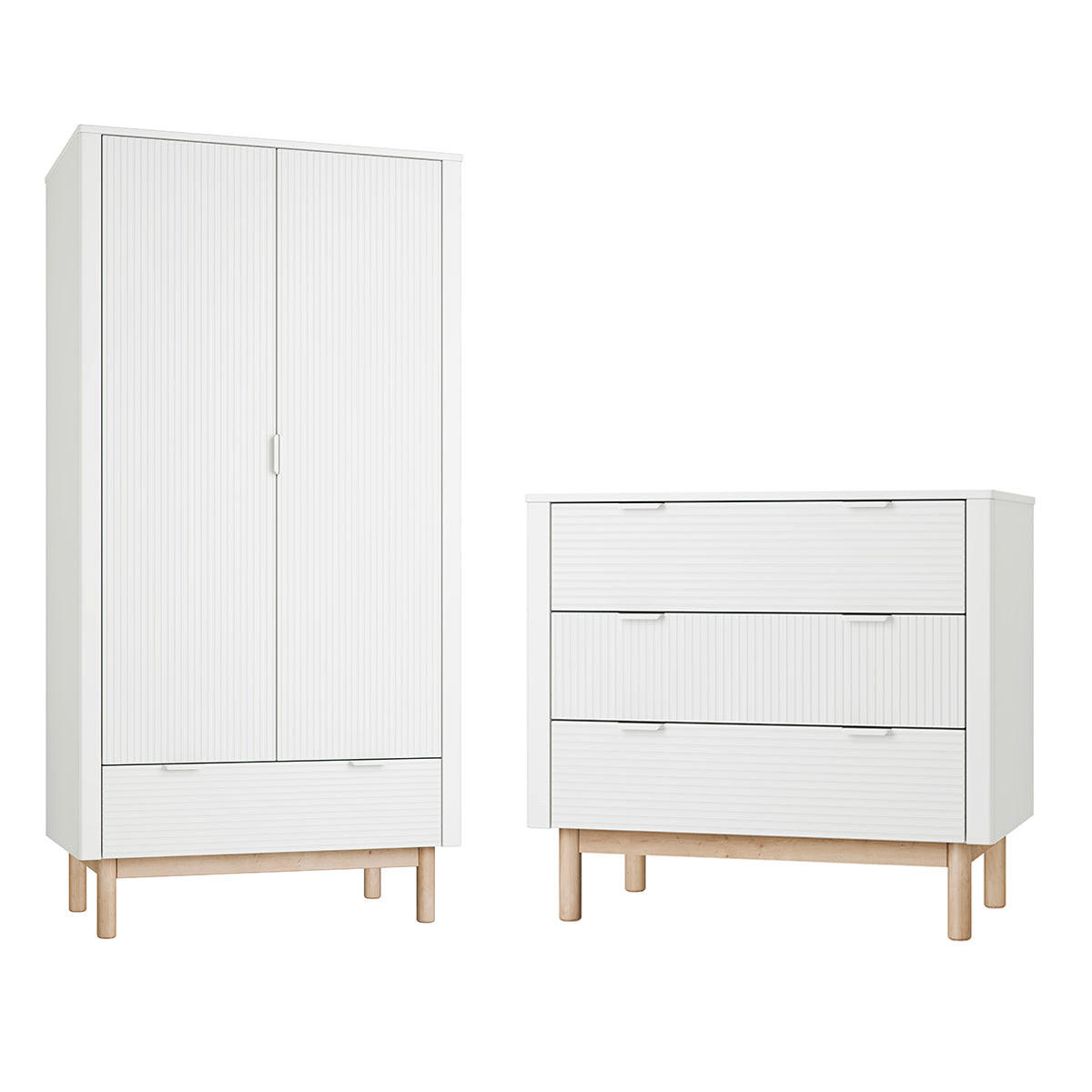 SOBA ZA BEBE 2-dijelniMiloo Bijeli - bijela, drvni materijal (100/90.5/52.5cm) - Petits-meubles