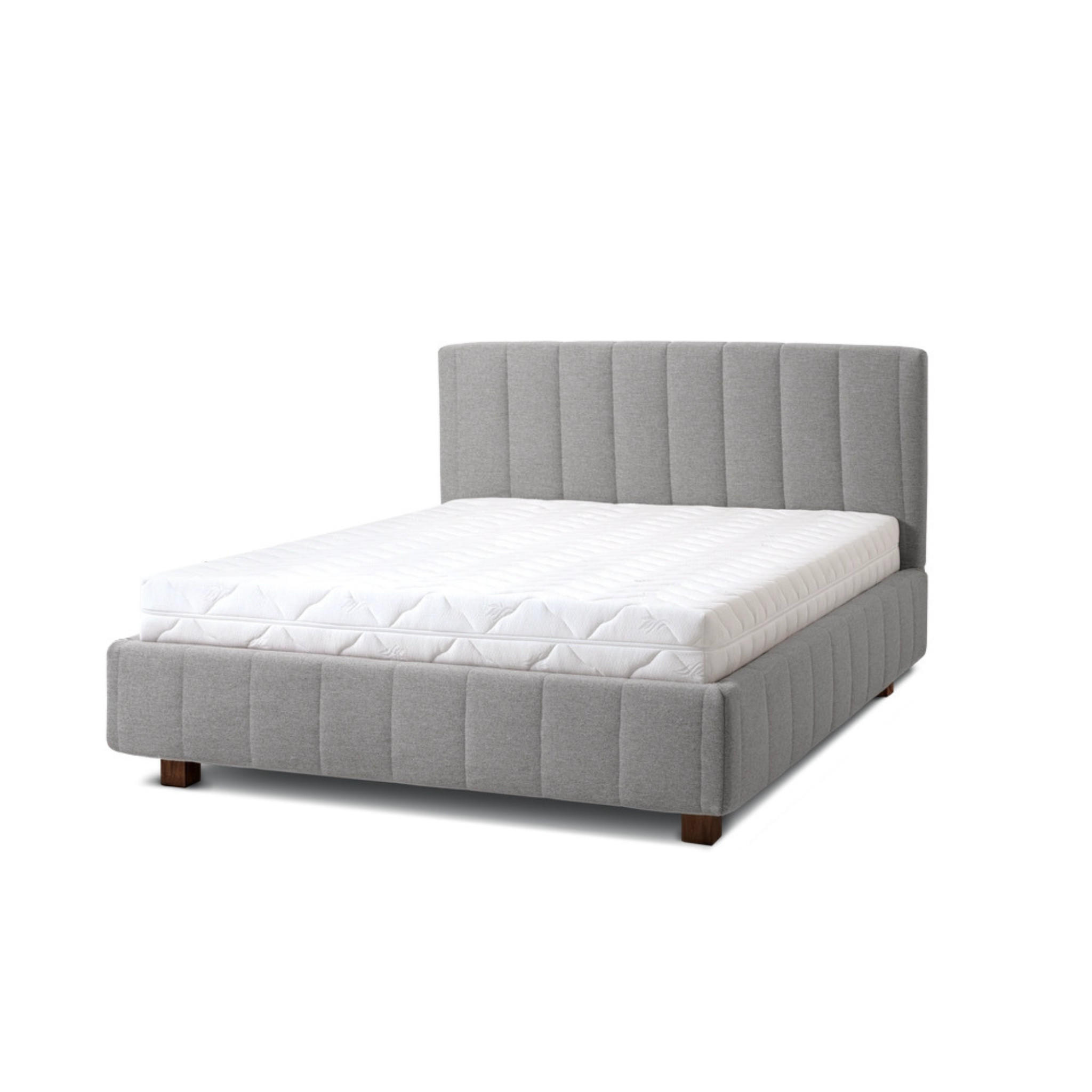 POLSTERBETT Calma 160x200 in Siena Gray - Grau, Holz (160/200cm) - Letti Moderni