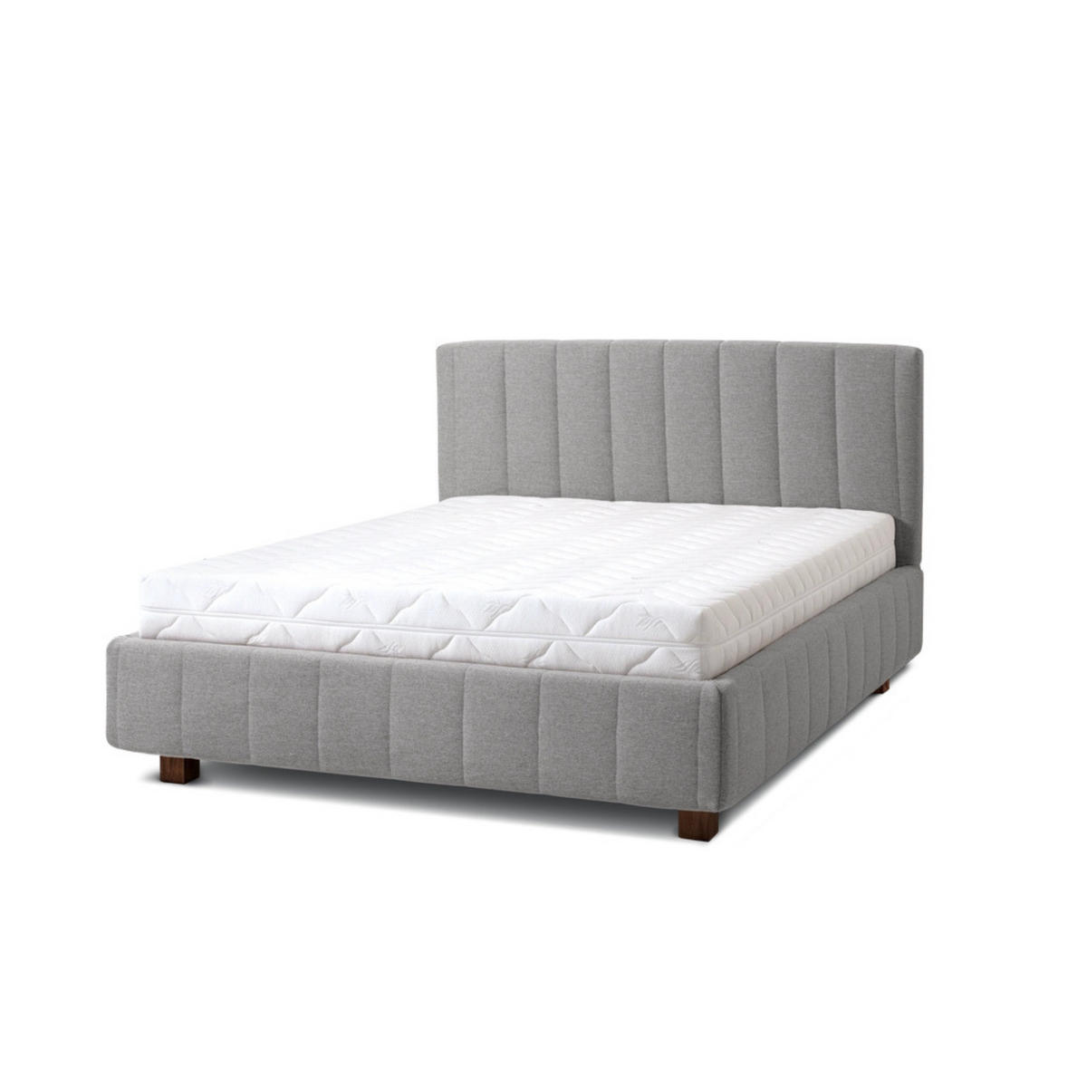 POLSTERBETT Calma 160x200 in Siena Gray - Grau, Holz (160/200cm) - Letti Moderni