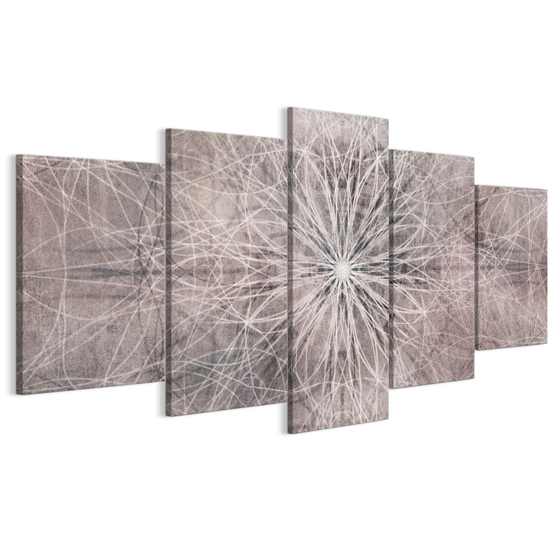 LEINWANDBILD Boho 5-tlg. 100x50 cm - Multicolor, Holz (100/50cm) - LUMASOUL