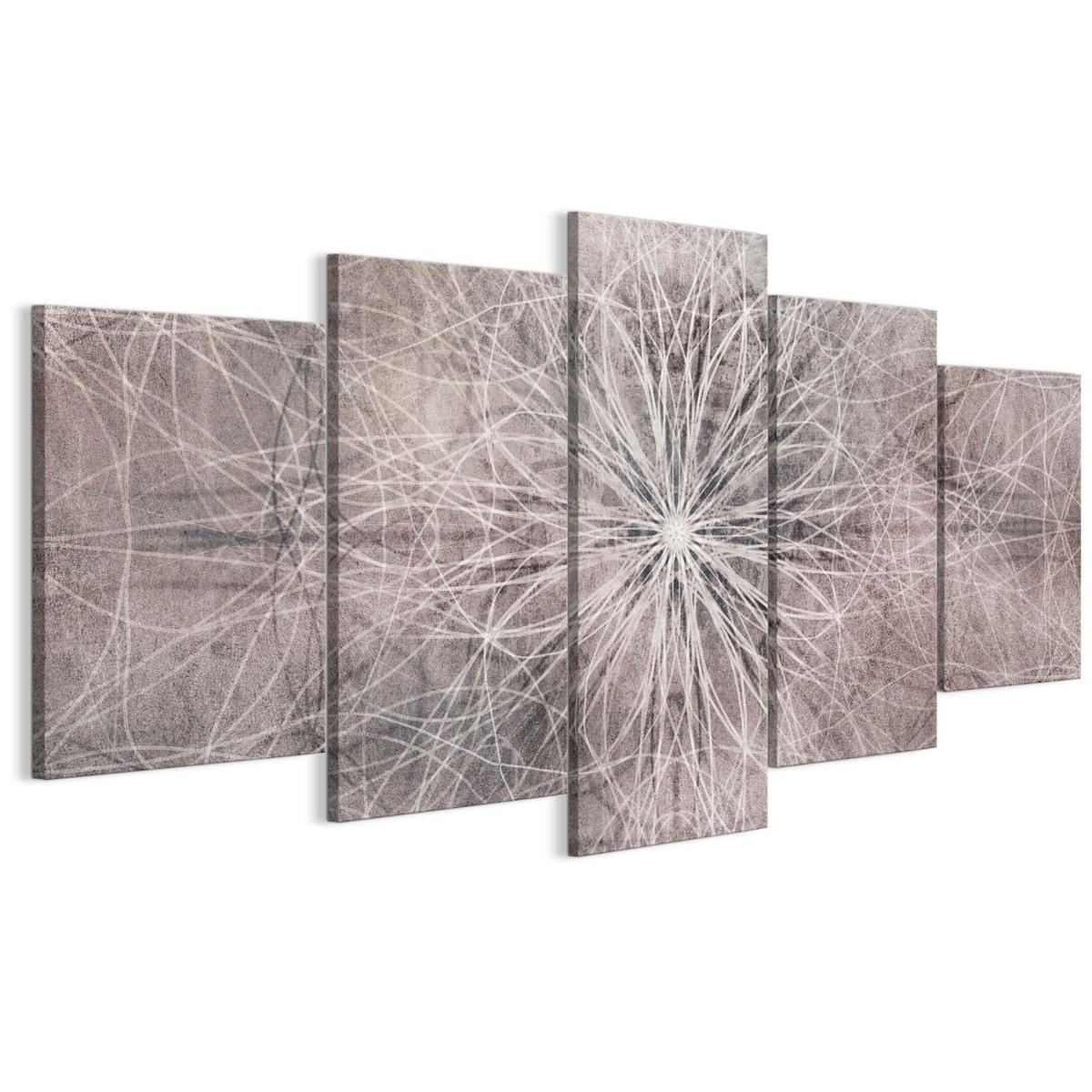 LEINWANDBILD Boho 5-tlg. 100x50 cm - Multicolor, Holz (100/50cm) - LUMASOUL