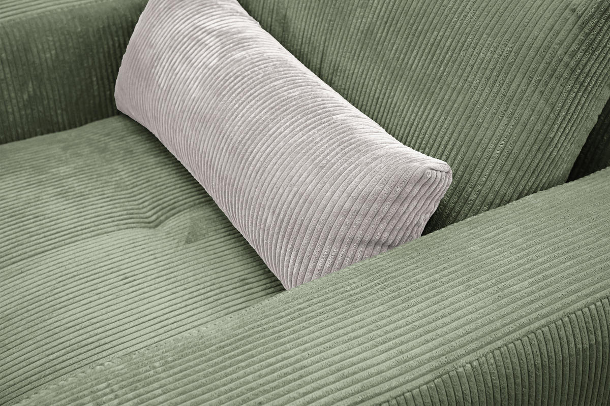 SESSEL OLI in Cordstoff salbeigrün - Salbeigrün, Holz/Textil (130/91/108cm) - Courtois Laville